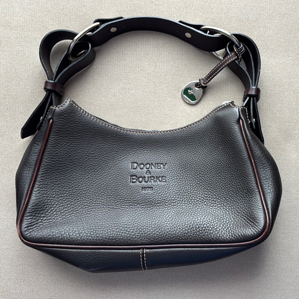 Dooney & Bourke Black Shoulder Bag with Pebbled Leather